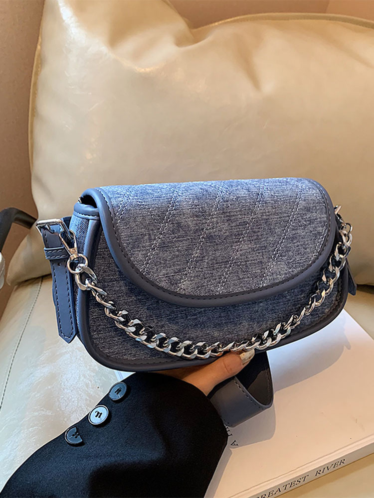 Fashionable and minimalist saddle bag women's bag 2024 new wide shoulder strap single shoulder armpit bag retro style crossbody bag #37 swissmili