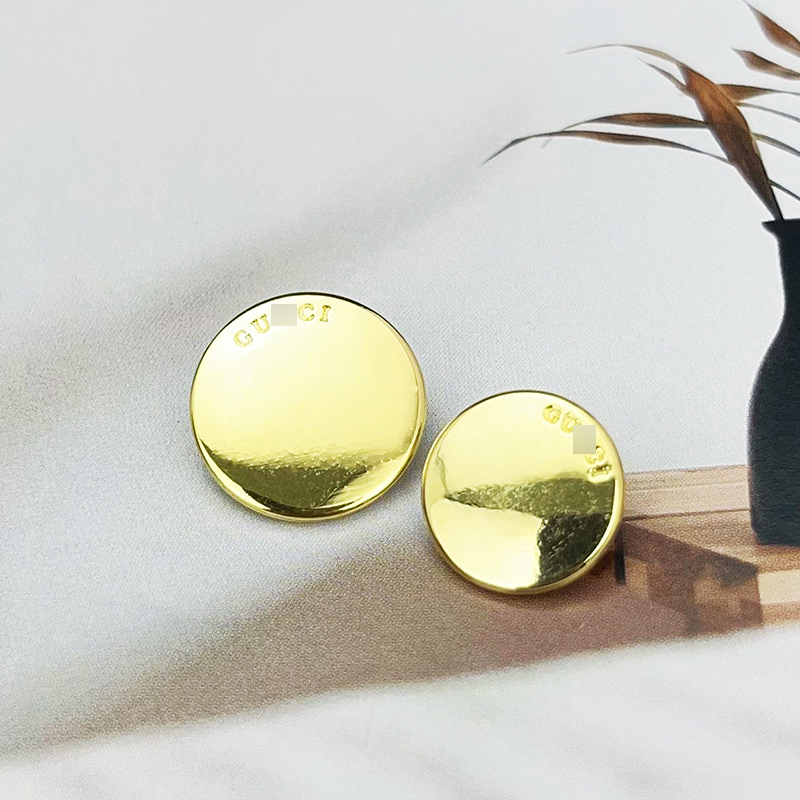 15/18mm Bright Gold G English Metal button knit cardigan coat decorated with gold buttons high-end buttons