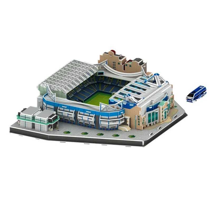 DIY Chelsea Stamford Bridge Football Stadium 3d Stereo Puzzle Model SZM240731
