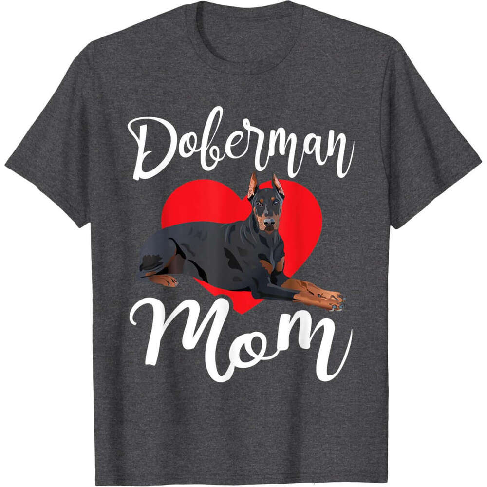 T shirt Mens Doberman Mom - Mothers Day Pet Canine Lover Dog Owner T-Shirt shirts tshirt graphic tee Casual tops summer clothes Short sleeve Free ship