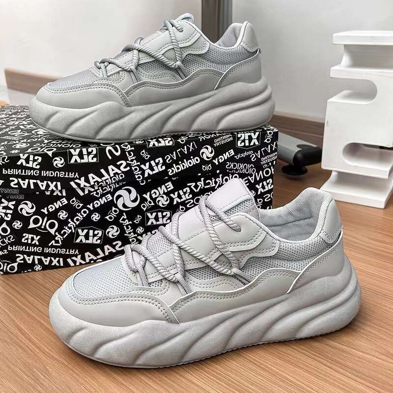 Men Sports Minimalist Design Athleisure New Trendy Clunky Shoes Fashion Sneakers Grey Free shipping ss size