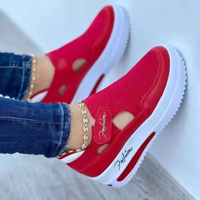 Red Sneakers Women Woman Tennis Canvas Shoe Female Casual Ladies Sport Shoes Platform Sneaker Hollow Out ShoesL4730