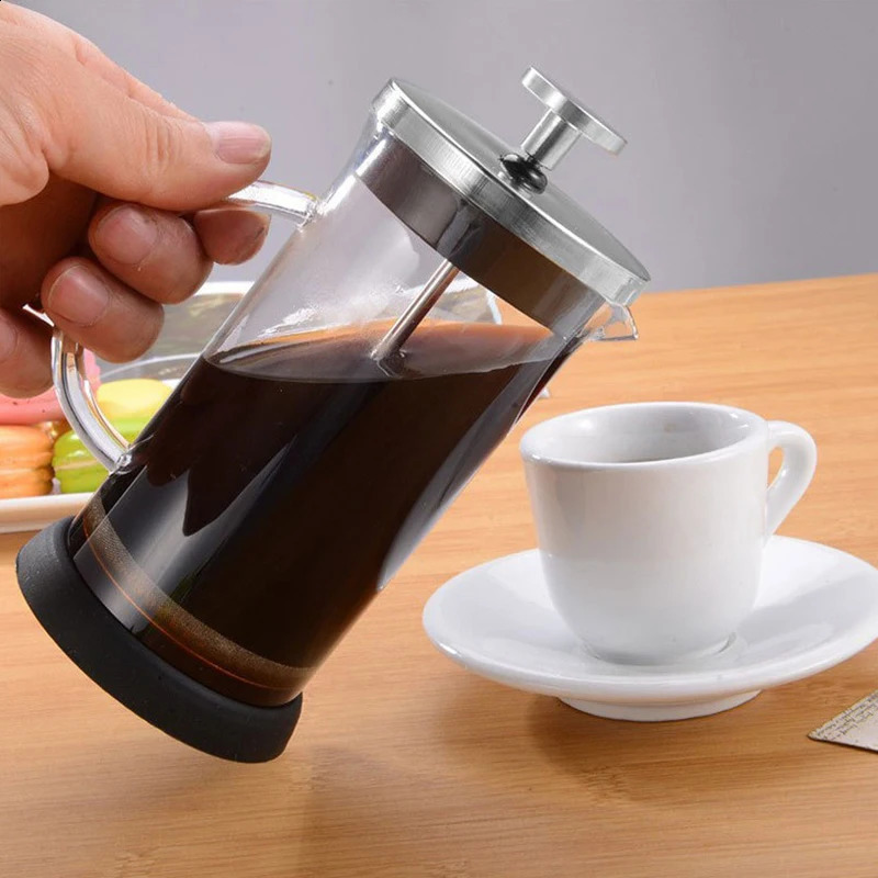 Coffee French Press Pot With Filter high borosilicate glass Hand Punch Coffee Pot Multifunctional Brewings Tea Milk Pot Tools 240731