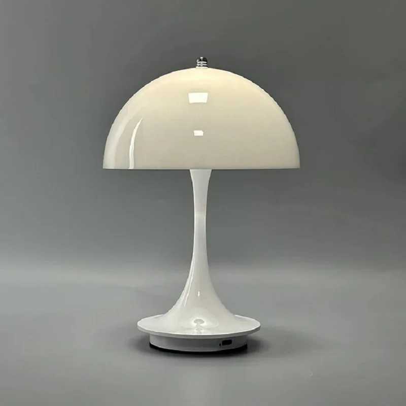 Hotel Portable Mushroom Rechargeable Table Lamps 3color Dimming LED Decoration for Night Light Simple Modern Decoration B240904
