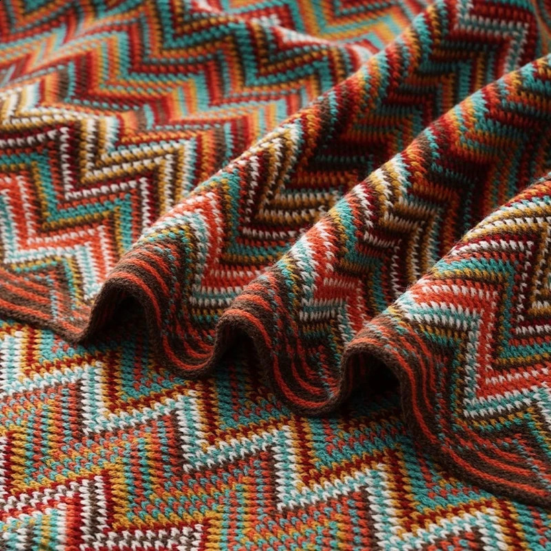 Boho Throw Blanket Rust Red Throw Blankets for Couch Bed Sofa Knitted Tassel Blanket Throw Lightweight Mexcian Afgan Blanket 240731