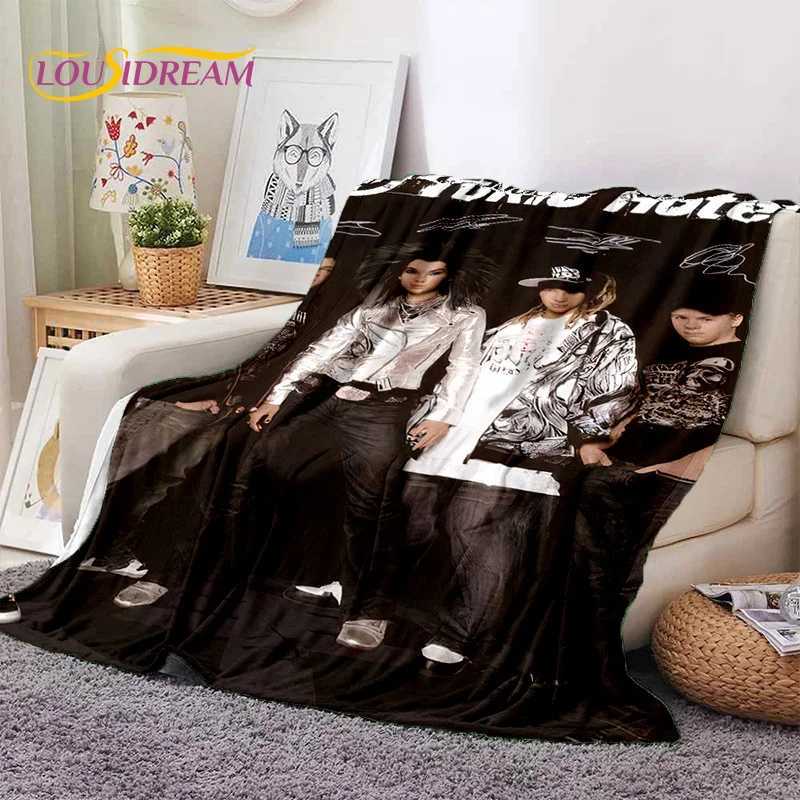 3D Rock Band Tokio Hotel Bill Kaulitz Soft Flannel BlanketsThrow Blanket Comfortable Blanket for Picnic Beds Sofa Home Bedroom Y240730