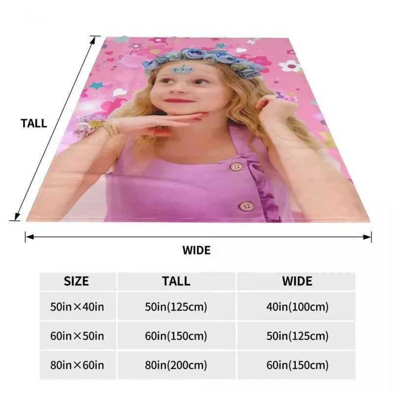Cute Like Nastya Fuzzy Blanket Cartoon Vintage Throw Blanket for Home Hotel Sofa 200x150cm Bedspreads Y240730