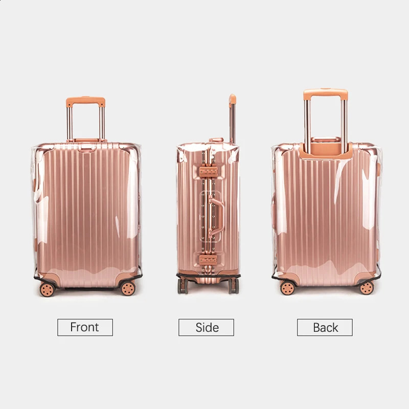 Fashionable transparent PVC luggage cover protector durable dustproof travel 240730