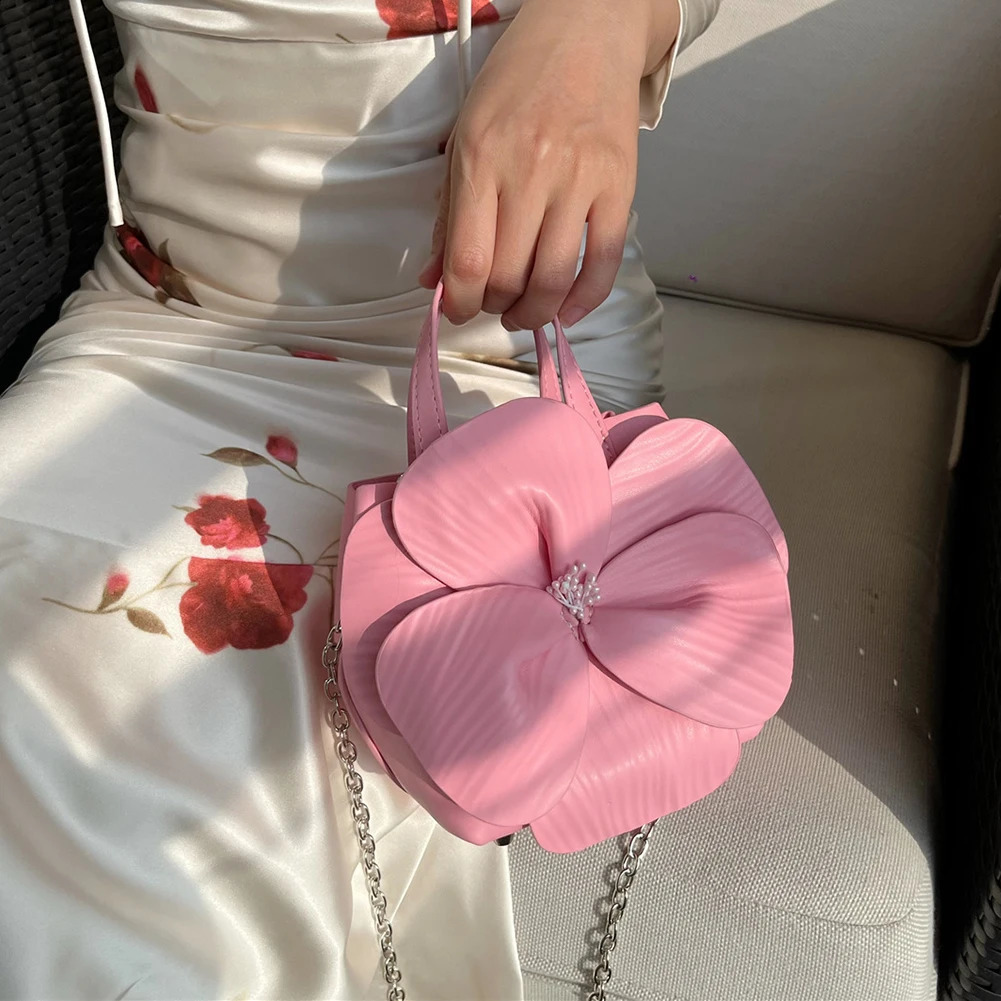 Mini Flower Clutch Purse PU Leather Evening Handbag for Women Floral Evening Clutch Bag for Wedding Party Prom 240731