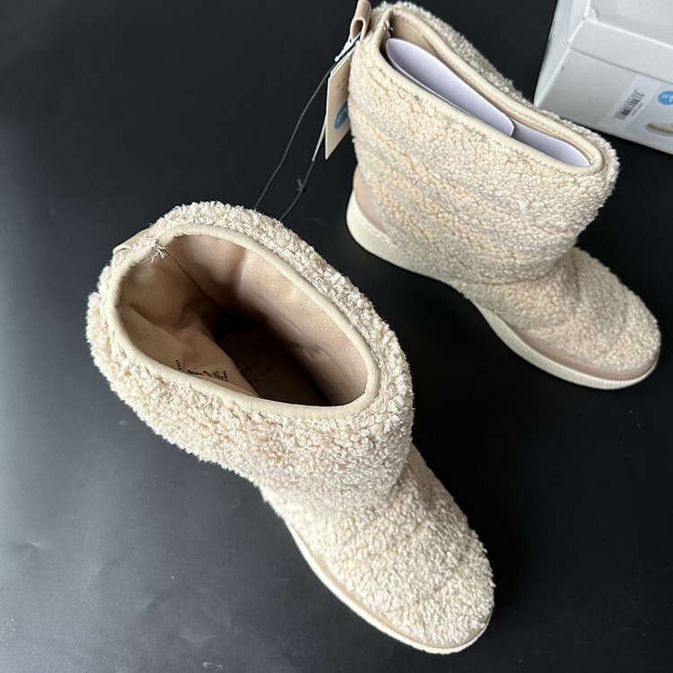 Women Ddmysports S Thick And Warm Winter Flat Cotton Boots With Added Fleece Outdoor Shoes hoes