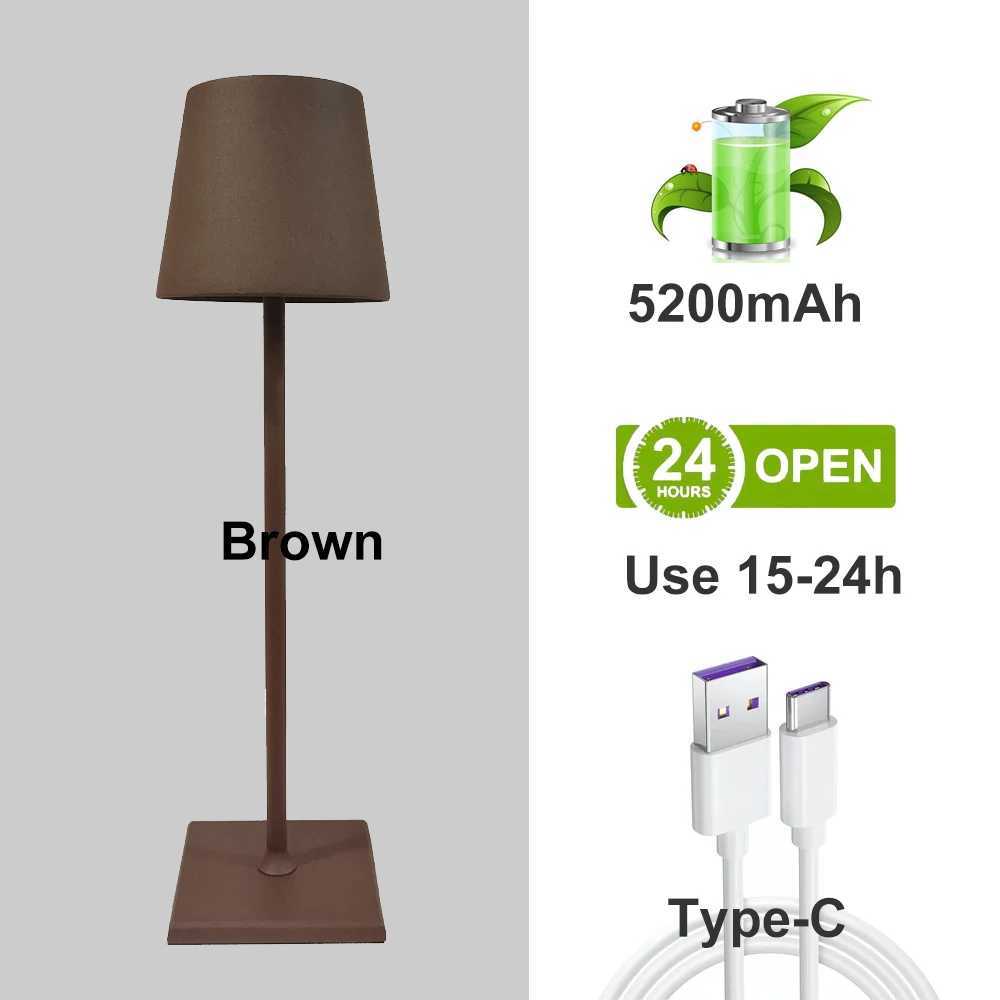 LED Table Lamp Dimmable USB Lamp IP54 Waterproof Portable Table Lamps Wireless Room Decor Bedside Light for Coffee Table OfficeKL240731