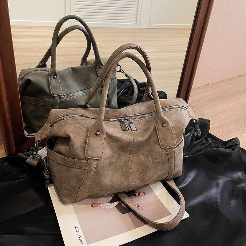 Tote Shoulder Bags For Women Fashionable Frosted Large Capacity Crossbody Men Travel Shopping Zipper Open Removable Strap Stray Bag