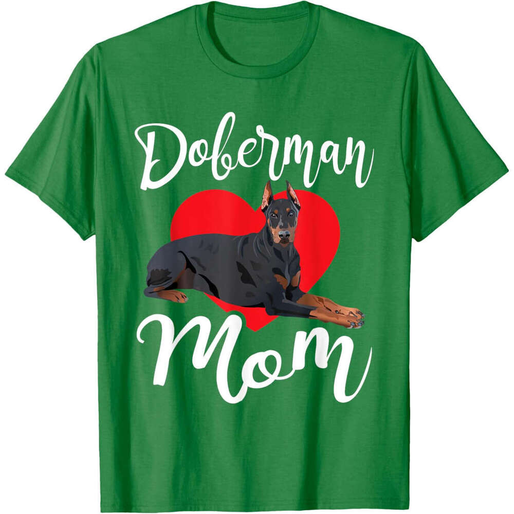 T shirt Mens Doberman Mom - Mothers Day Pet Canine Lover Dog Owner T-Shirt shirts tshirt graphic tee Casual tops summer clothes Short sleeve Free ship
