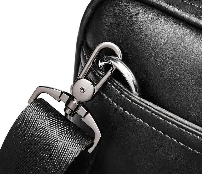 business bag leather fashion section youth shoulder Messenger bag Korean version of the mens briefcase 240813