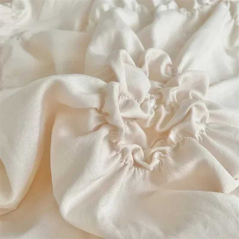 Three-dimensional Pinch Pleated Crafts Double Duvet Cover Set 220x240 Solid Twist Flowers King Size Bedding Set Quilt Cover Set Y240730
