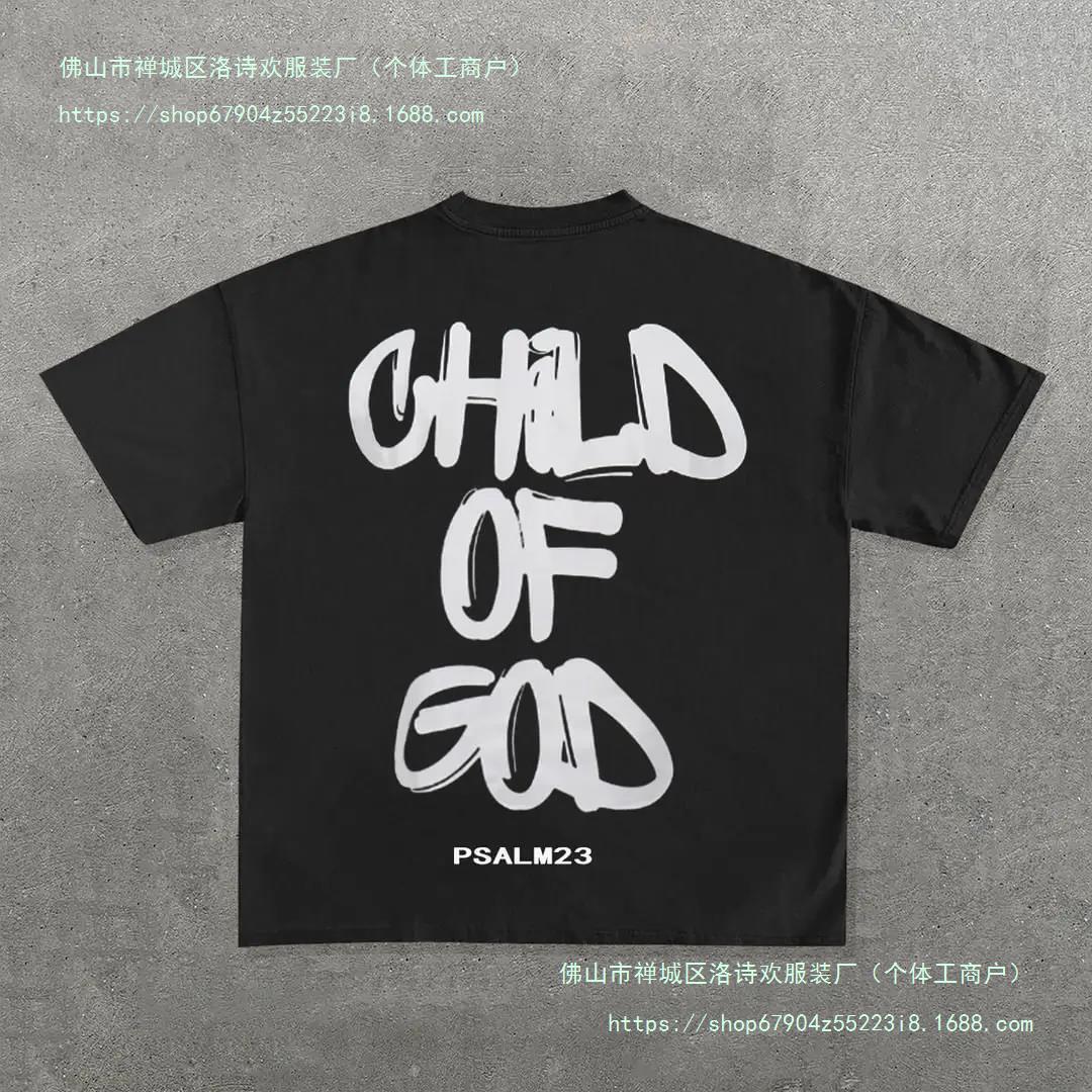 American Simple Retro Oversized T Shirt Women Letter Printed