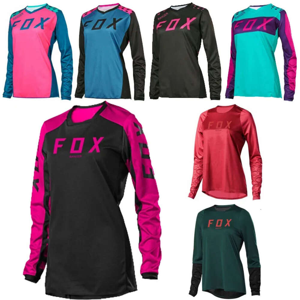 U6fp Men's T-shirts Motocycle Racing 2024 Women Downhill Jerseys Hpit Fox Mountain Bike Mtb Shirts Offroad Dh Motorcycle Jersey Motocross Sportwear