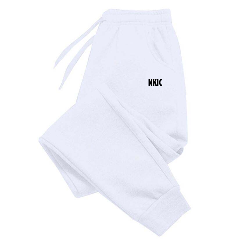 Breathable Elastic White Pants Slim Casual Brand Trousers Bottoms Running Gym Jogging Pants Men Joggers Fitness Sports Plus Size S-3XL