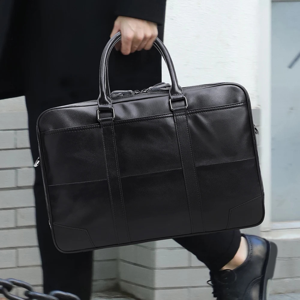 Joyir Genuine In Pelle Business Sacchetta15.6 Laptop Tote Valigetti Ufficio Messenger Borse Borse Spalle Per Documenti 240731-image