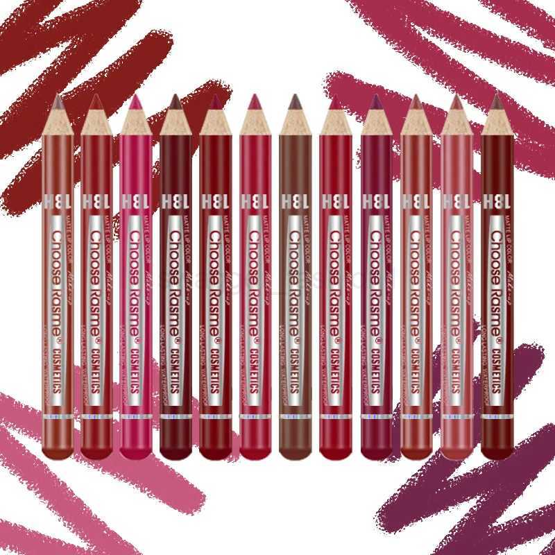12pc Matte Lip Liners Set 12 Assorted Colors Gift Set Long-Lasting Non-Smudging Easy Glide Lip Pencil Kit For Lip ContouriXJ240731