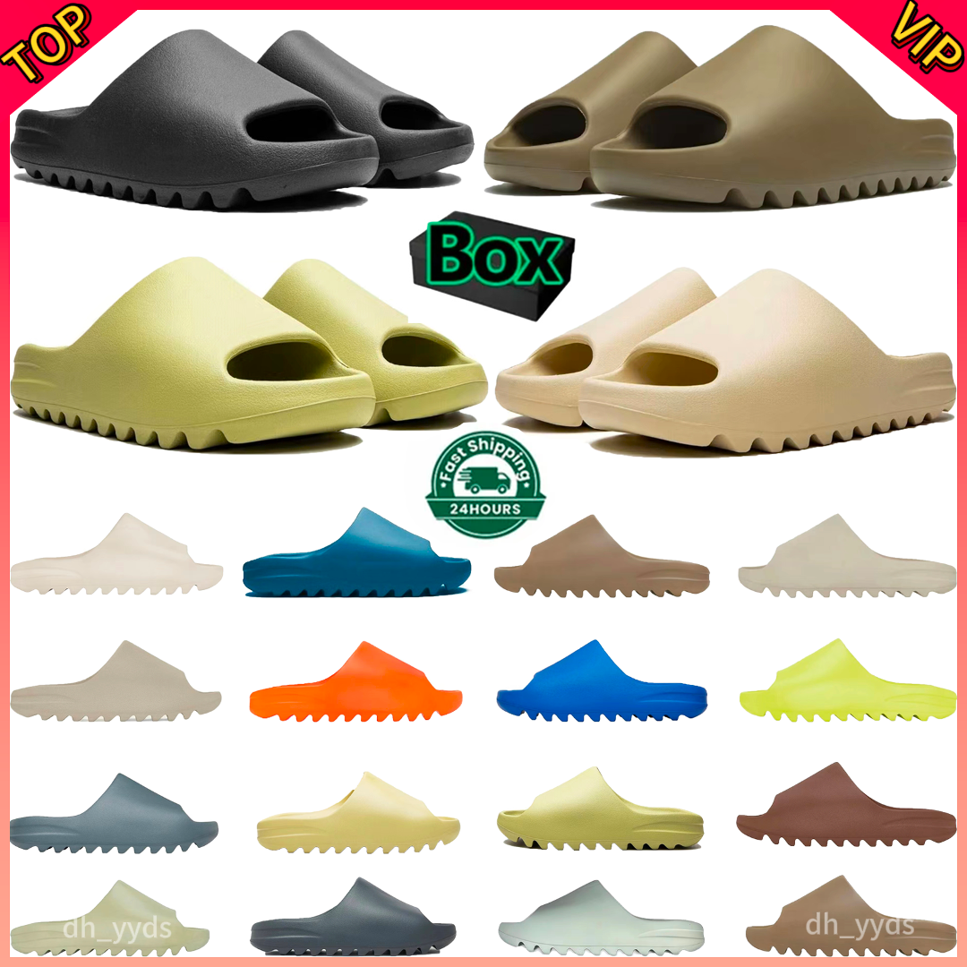 Slippers Shoes Sandals Designer Slides Trainers Sliders Slider Mens Dhgate Fashion Shoe with Box Bone White Resin Sand Beach Men Womens 2024 News