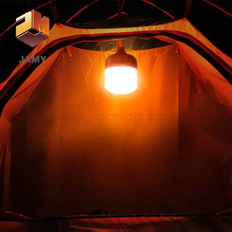 1PC Outdoor USB Rechargeable LED Lamp Bulbs 100W Emergency Light Hook Up Camping Fishing Portable Lantern Night Lights LT082B240731