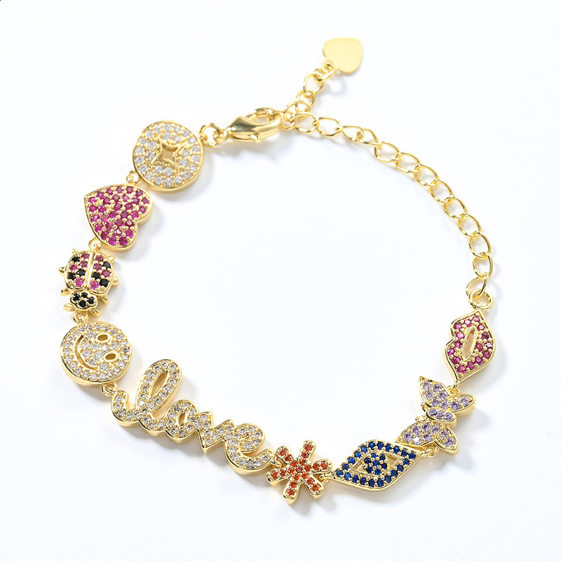 Minimally designed fashionable and versatile womens zircon bracelet with micro inlaid small accessories selling well