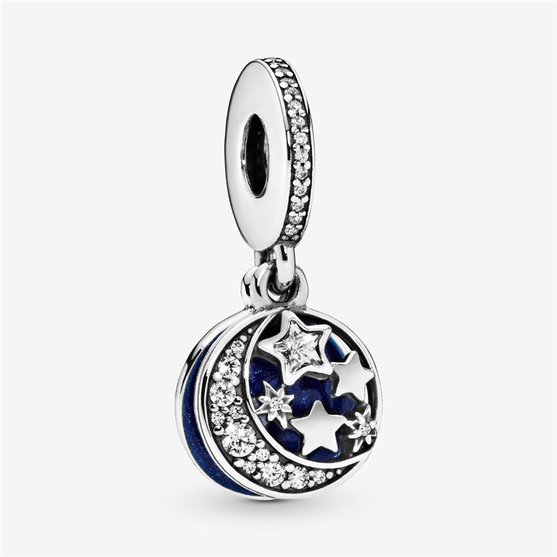 925 Sterling Silver Charm Heart Dream Beads For Women Jewelry Fit S925 Snake Moon Plane Earth Map Beaded Couple Gift Bracelet Star