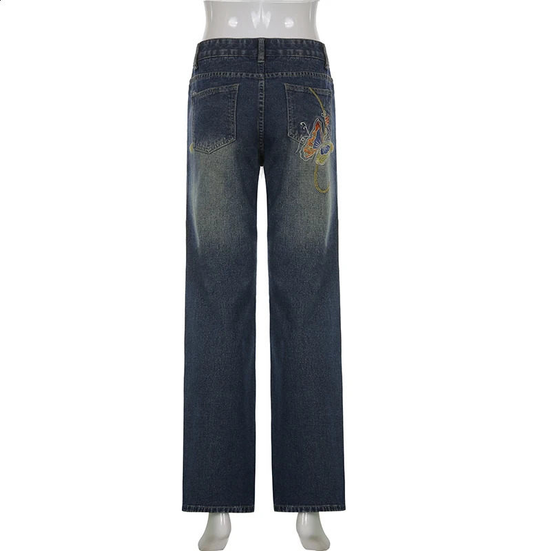 Sifreyr Baggy Jeans Won Autumn Low Waist Denim Flare Pants Harajuku Streetwear Vintage Y2k Fairy Grunge Jeans 240806