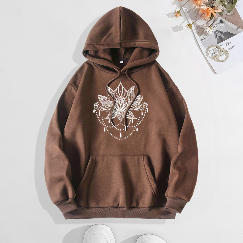 Autumn and winter Korean style trendy and fashionable unisex casual versatile loose fleece hooded sweatshirt F7.31#25