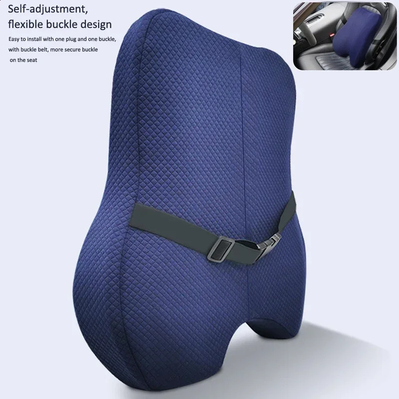 Memory Foam Seat Cushion Waist Back Support Pillow Set Orthopedic Ergonomic Coccyx Relief Hip Lumbar Pad for Office Chair Car 240730