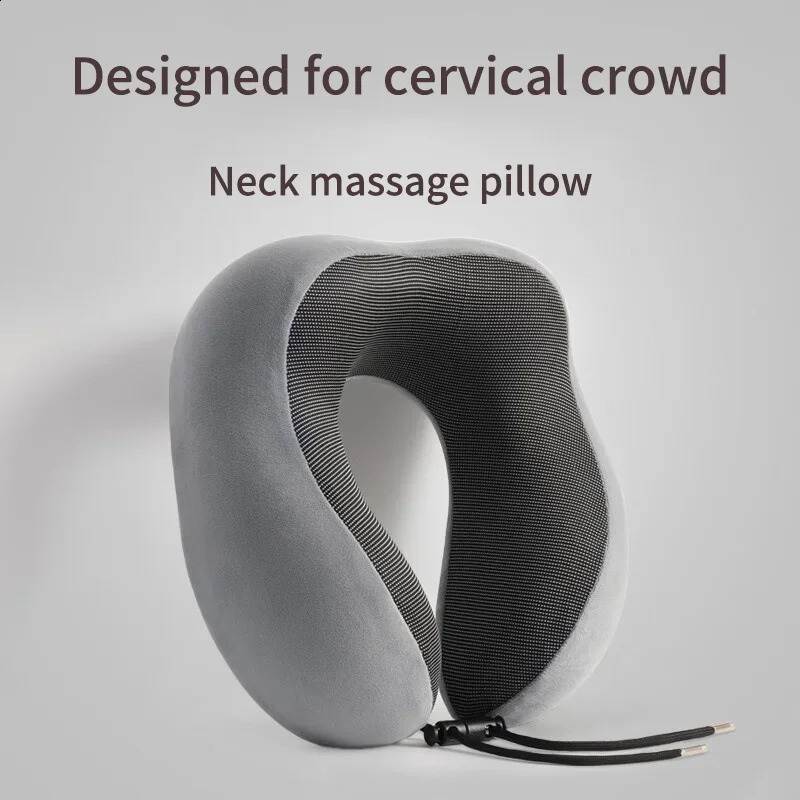 U Travel Memory Cotton Pillow Neck Motor And Aeroplanes Nap Magnetic Fabric Ushaped 240730