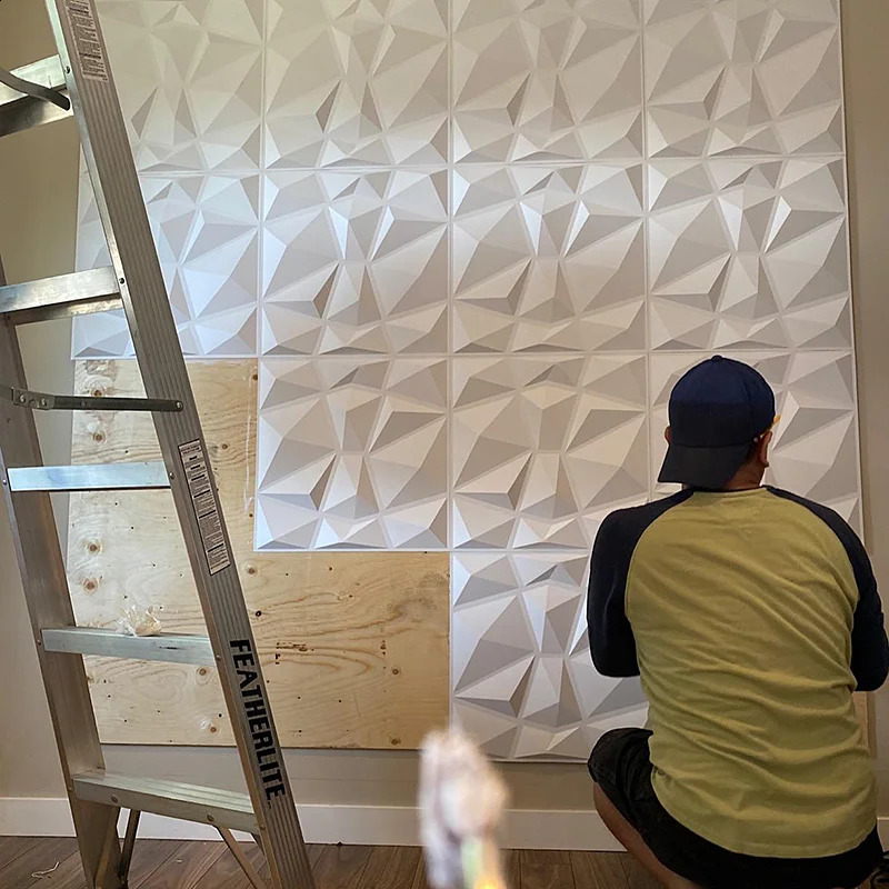 30x30cm house wall renovation stereo 3D wall panel non-self-adhesive 3D wall sticker art tile 3d wallpaper room bathroom ceiling 240731