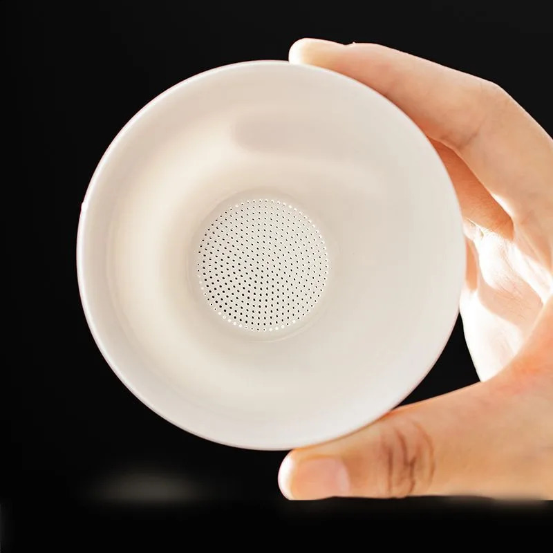 Chinese Kung Fu Tea Set Accessories Strainer and Jug Simple Household Teaware Residue Filter Exquisite Clear Glass Pitcher 240731