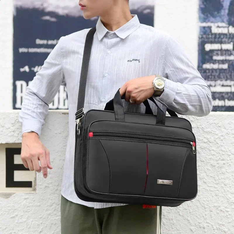 Large Capacity Mens Laptop Bag Briefcases Business Document Electronic Article Clothes Storage Pouch Shoulder Travel Organizer 240730