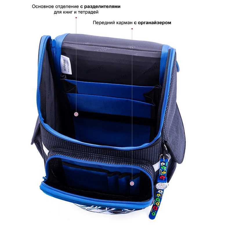 Orthopedic School Backpack For Boys 3D Cartoon Football School Bag Children 1 Grade Backpacks Kids Satchels Bookbag Russia BrandCL240730