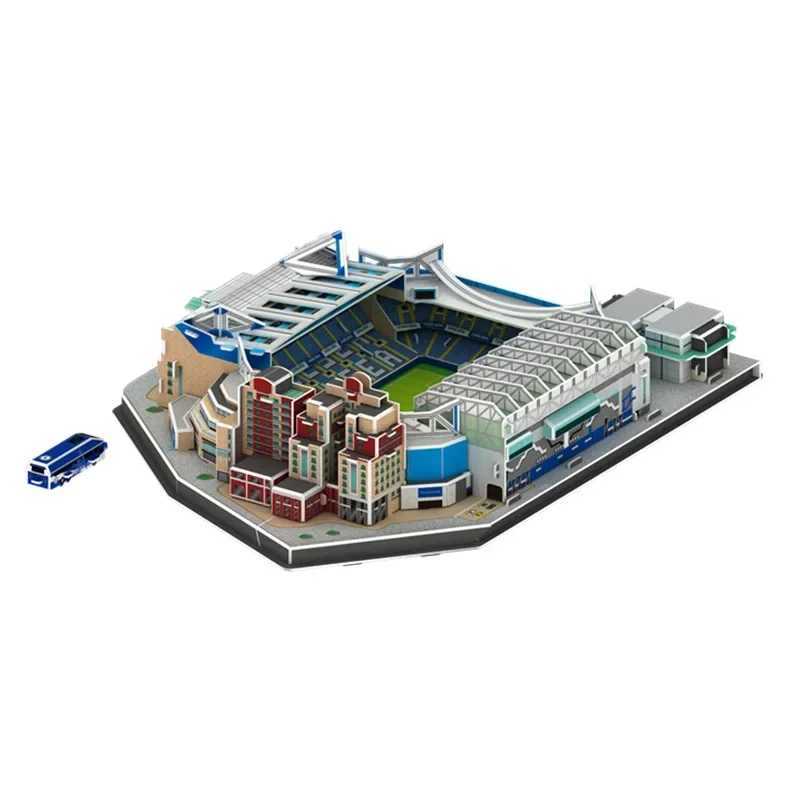 DIY Chelsea Stamford Bridge Football Stadium 3d Stereo Puzzle Model SZM240731