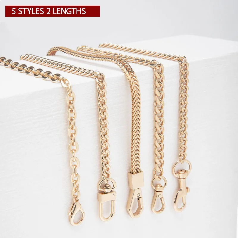 60110cm Bag Chains Transformation Shoulder Strap Golden Crossbody Chain Backpack Replacement Metal Accessories 240730