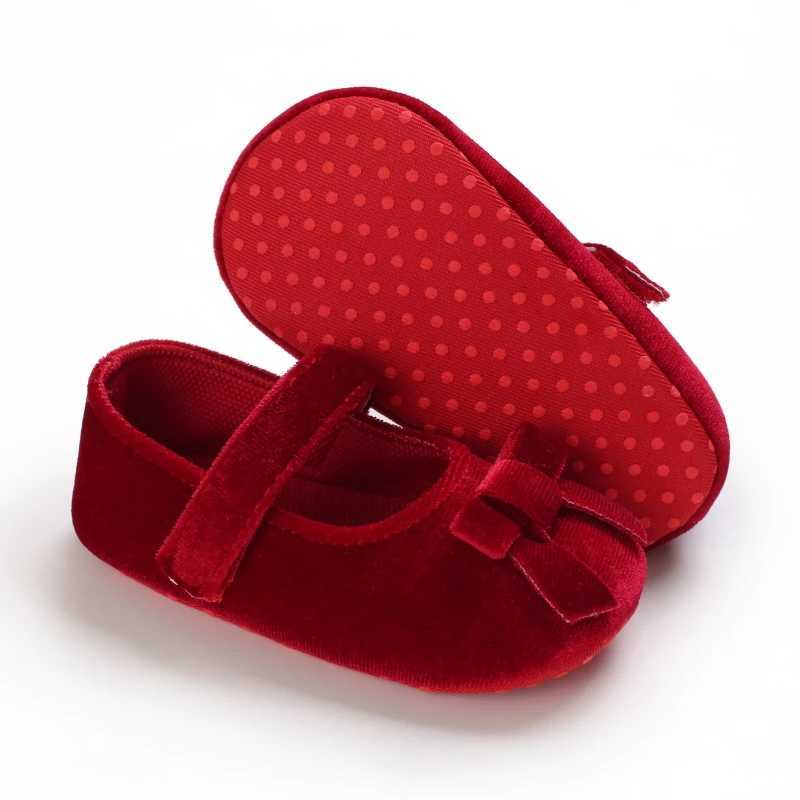 Prewalker Newborn Baby Plush Bow Solid Color Soft Comfort 0-18 Months Baby Casual Shoes Toddlers X250220