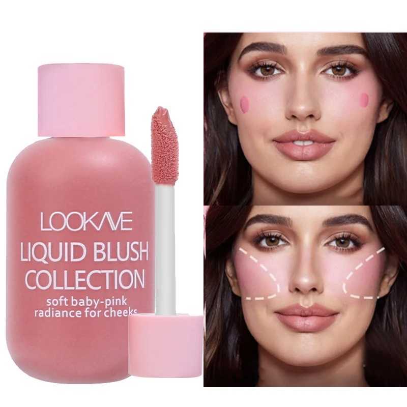 Mini Peach Pink Liquid Blush Waterproof Natural Cheek Blush Makeup Brighten Highlighter Professional Korean Makeup CosmeticXJ241111