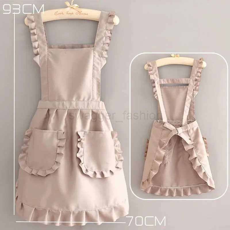 1Pcs Cute Korean Style Apron Female Nail Shop Kitchen Coffee Overalls Home Cooking Cleaning Sleeveless ApronXJ240731