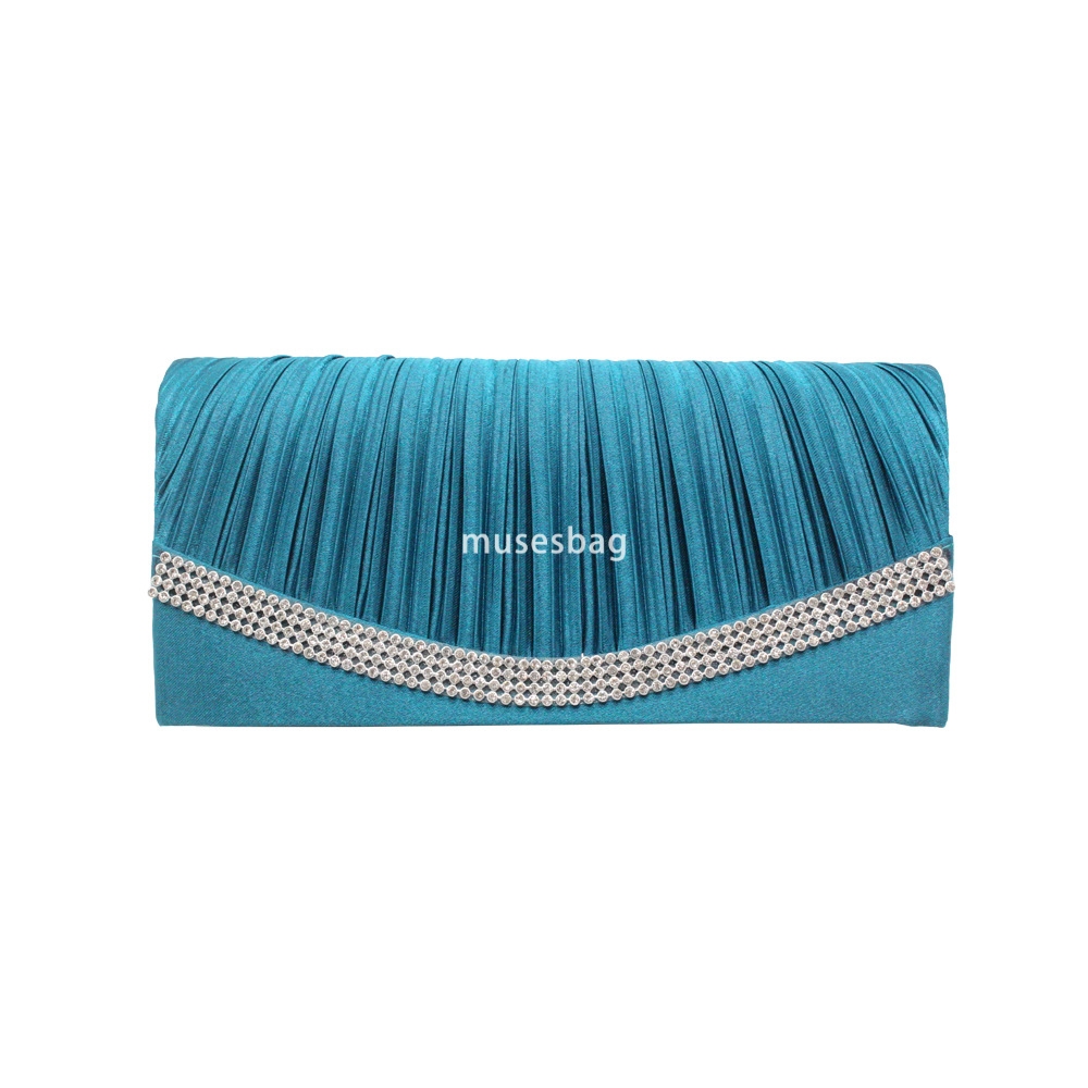 The factory directly supplies explosive European style silk rhinestones fashion ladies hand bag dinner bag a piece of hair