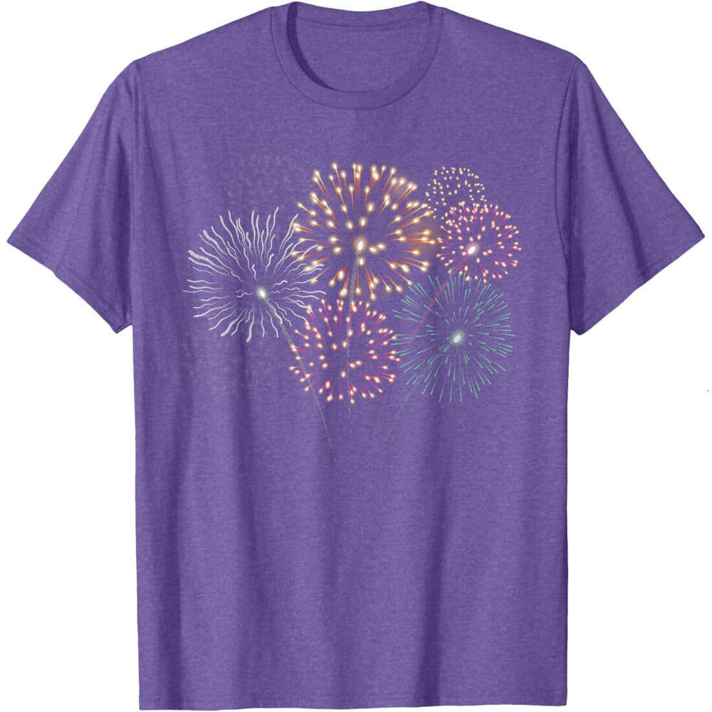 T shirt Mens 4th Of July Grand Finale Firework Show Tshirt Red White Blue T-Shirt shirts tshirt graphic tee Casual tops summer clothes Short sleeve Fr