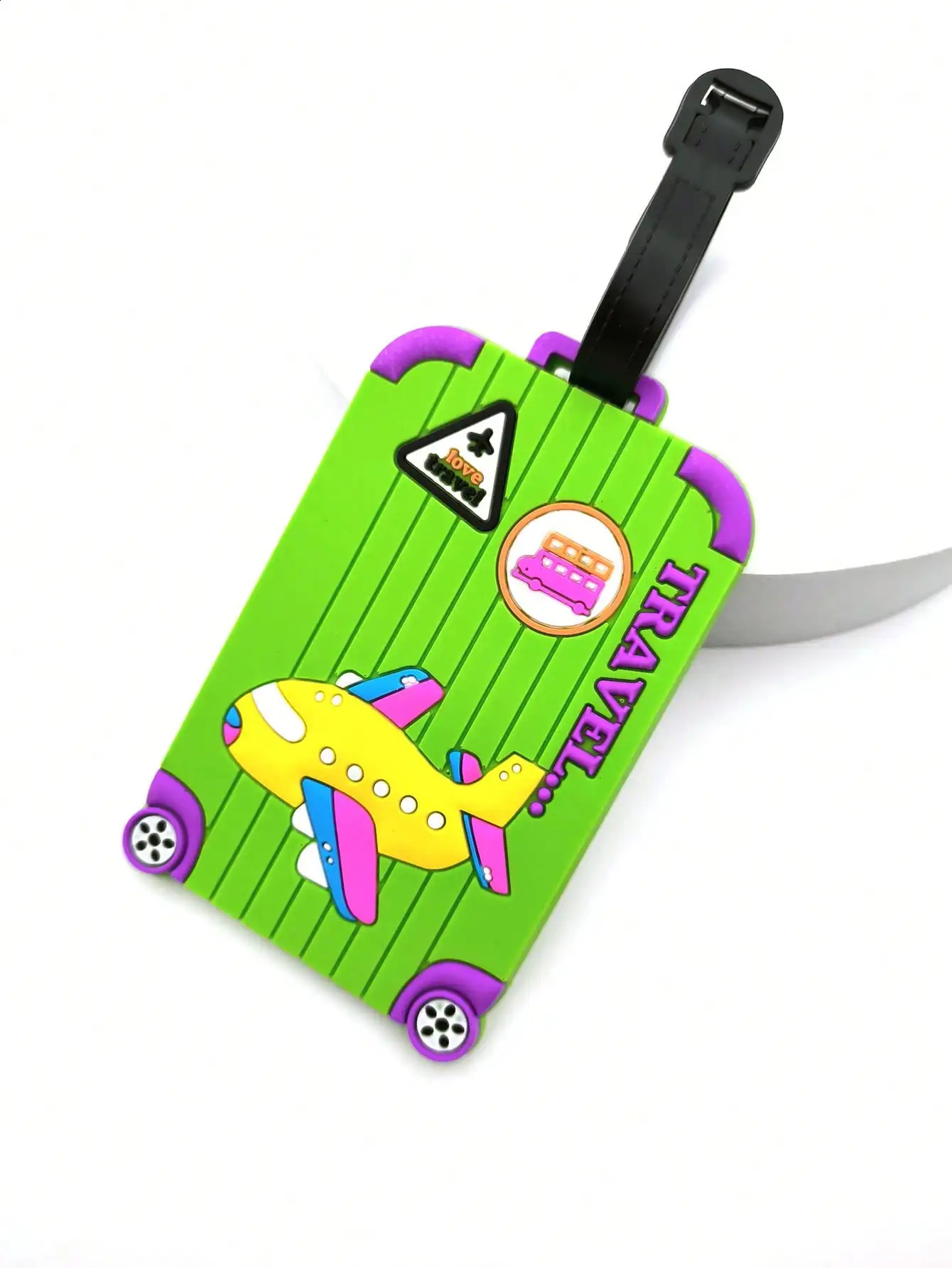 1 Creative Aircraft Multi Color Luggage Tag Airport Travel Essential Loss Prevention Hanging Male Female 240730