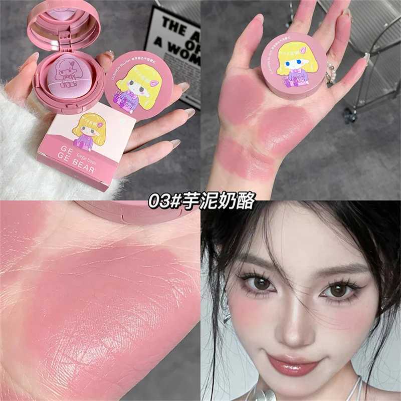 Shimmer Blush Powder Palette Mini Portable Girl Blush Cheek Peach Cosmetic Makeup Blusher Blush Cream Palette Contour RougeXJ241111