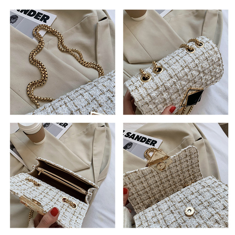 Woolen ins women's new trend 2024 popular Korean version fashion chain shoulder crossbody bag H731#27 ddmy ac1e