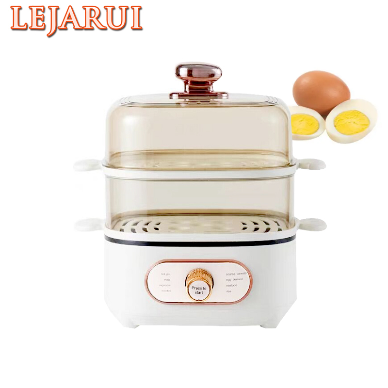 220V Timer Home Use Electric Steamer Portable Stainless Steel Egg Cooker Breakfast Steamer