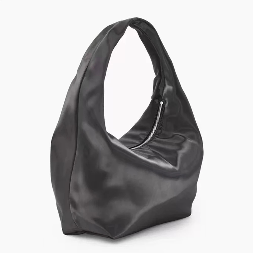 Women Underarm Bag Fashion Shoulder Bag Large Capacity Simple Stain Handbag Zip Closure Trendy Tote Purse Top Handle Bag 240731