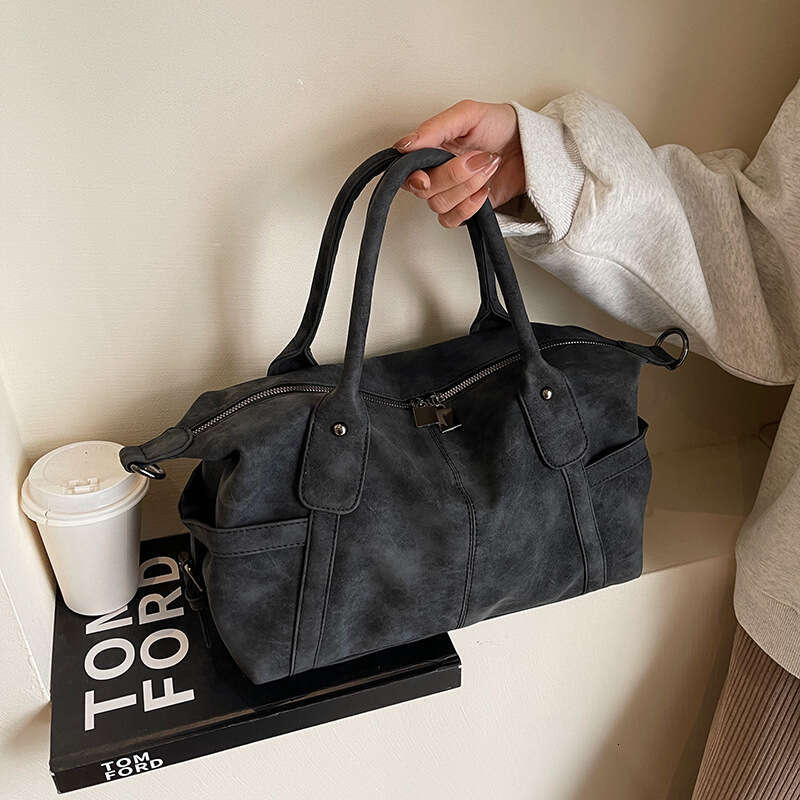 Tote Shoulder Bags For Women Fashionable Frosted Large Capacity Crossbody Men Travel Shopping Zipper Open Removable Strap Stray Bag