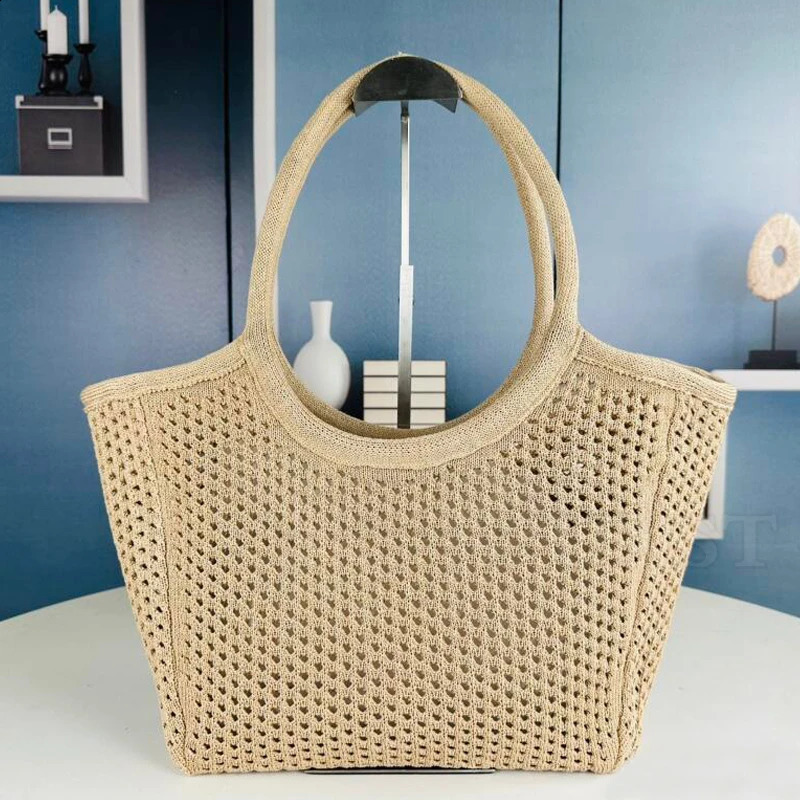 UXST Hollow Woven Bag Soft Summer Handbag Casual Simple Niche Vegetable Basket Tote Fashion Beach Women Bag 240731